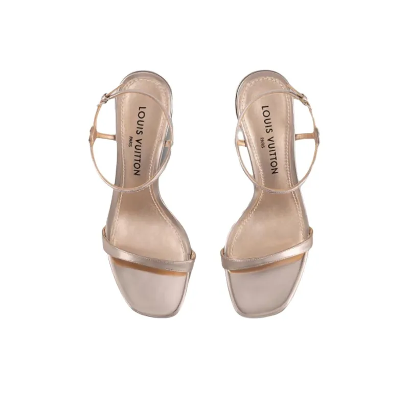 LOUIS VUITTON 6AM One Strap Sandals 9cm Women's Pink-3