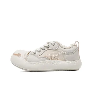 OLD ORDER Slip Resistant Height Increasing Wear Resistant Low Top Canvas Shoes Unisex White