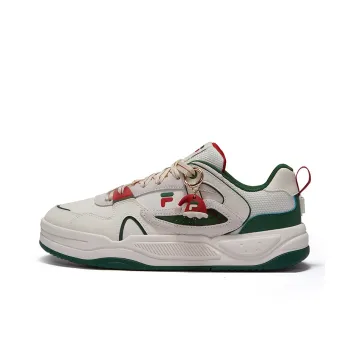 FILA FUSION BANK II Slip Resistant Low Top Skateboard Shoes Men's White Green