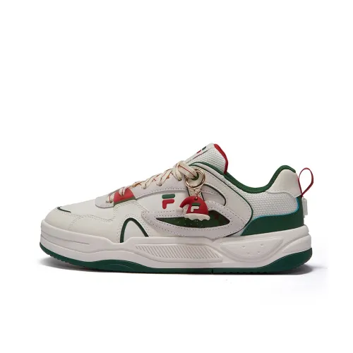 FILA FUSION BANK II Slip Resistant Low Top Skateboard Shoes Men's White Green