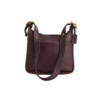 COACH Legacy Gloves Made Of Tanned Leather Crossbody Bag Shoulder Bag Large Size Women's Mahogany Brown
