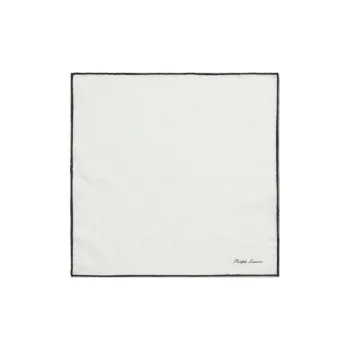 Polo Ralph Lauren Linen Plastic Silk Scarves Unisex White/Black