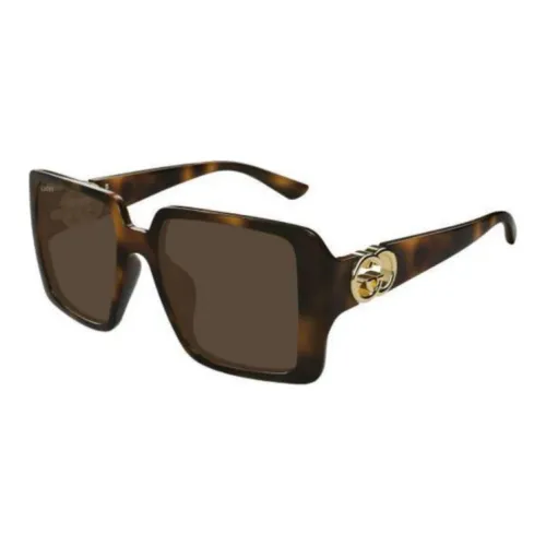 GUCCI Acetate Square Sunglasses Women's Tortoiseshell