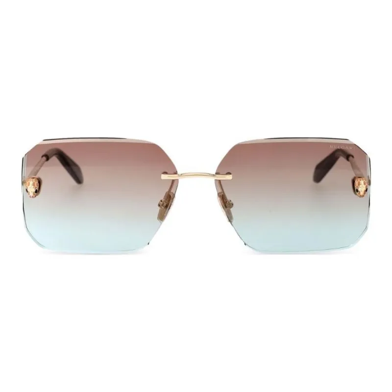 BVLGARI Rimless Square frame Sunglasses-1