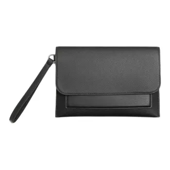 ZARA Polyurethane Envelope Bag Clutches Men's Black