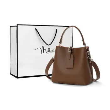 MILLIE'S Cow Leather Bucket Bag, Shoulder Bag, Crossbody Bag, Handbag Regular Women's Multicolor