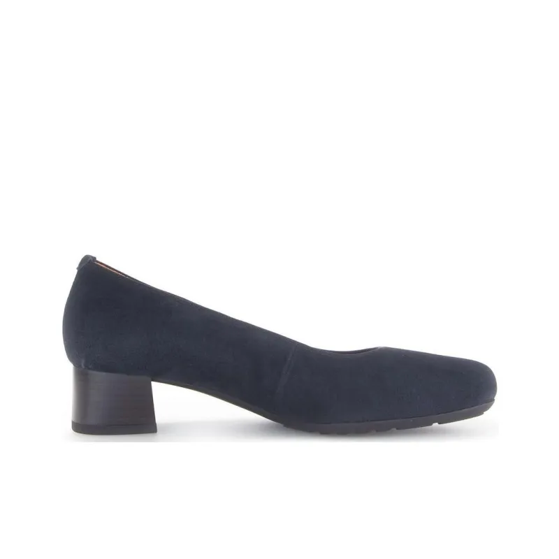 Gabor Comfort Chunky Heel High Heels 4cm Women's Blue-1