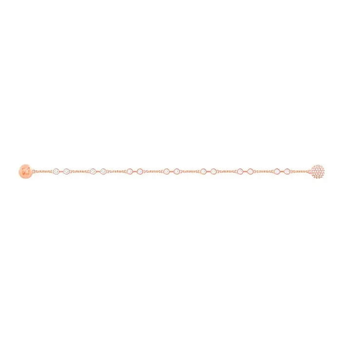 Swarovski Faux Crystal Bracelets Women's White & Rose Gold Plated-1