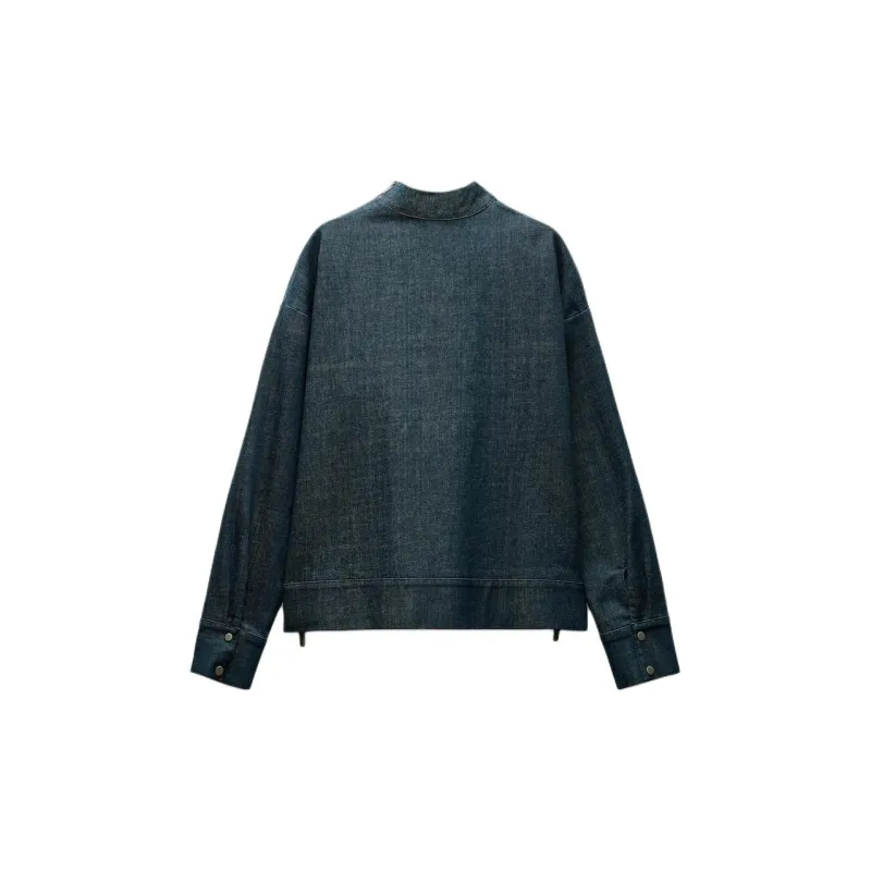 ZARA ZW Series Shirt Women's Dark Blue-1