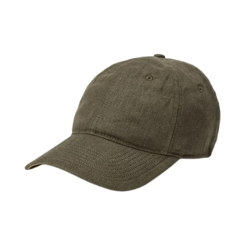 Polo Ralph Lauren Linen Baseball Caps Men's Ranger Green-0