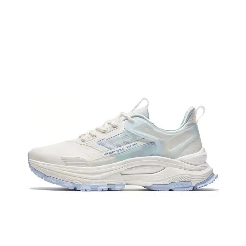 XTEP Shanhai Collection Dizi Chinese Flute Anti Slip Wear Resistant Low Top Sports Casual Shoes Women's White Blue