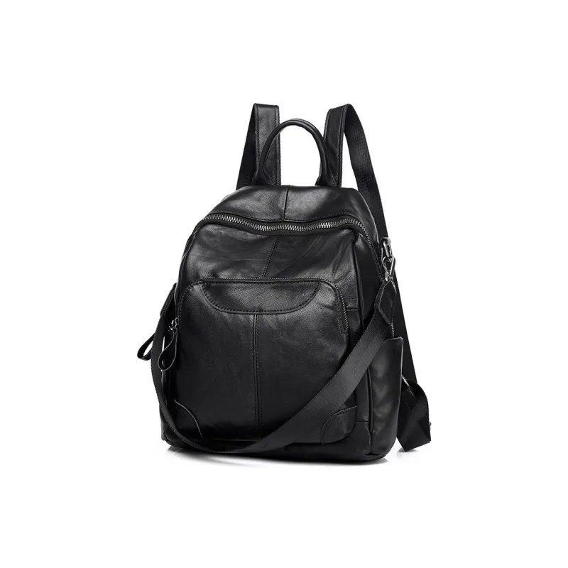 H YXIANG Cow Leather Backpack Women's Multicolor-2