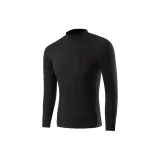 Thin Unlined Clothing (Black) 100% cotton Antibacterial/Windproof Mock Neck