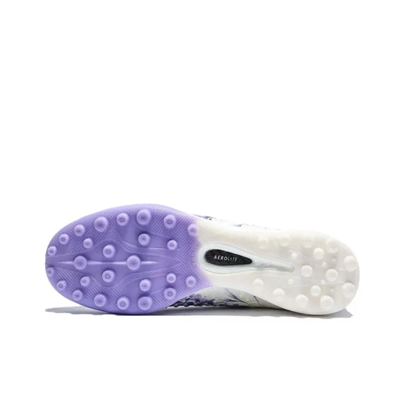 KELME TF Rubber Broken Studs Anti Slip Wear Resistant Soccer Shoes Men's White Purple-4