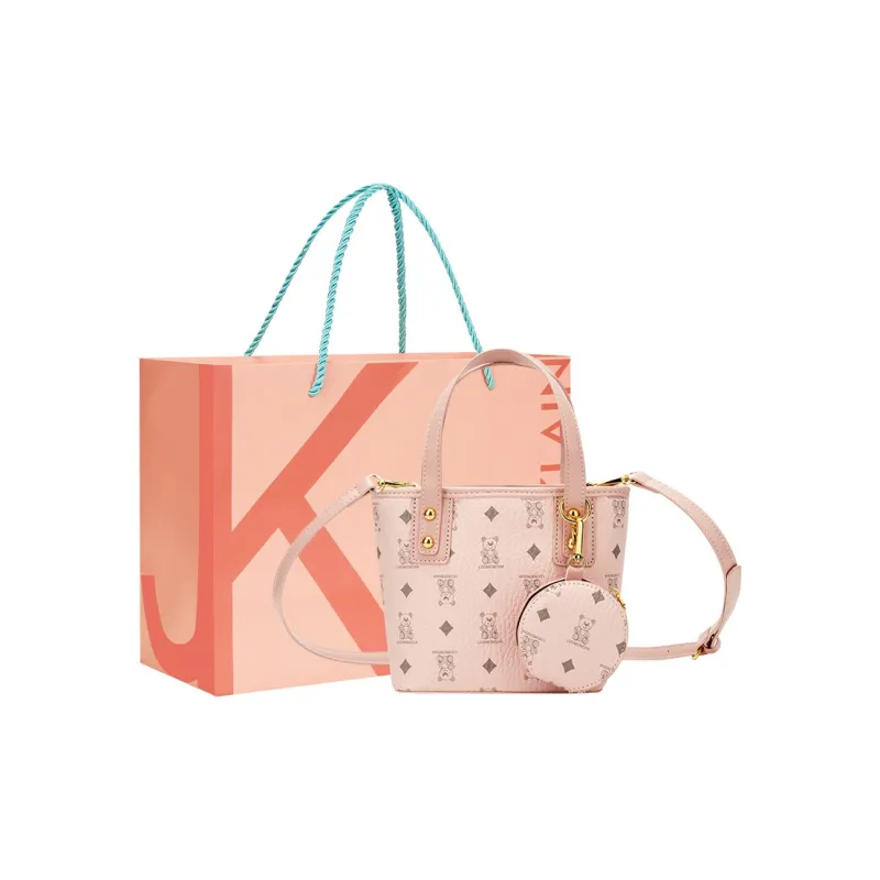 JANE KLAIN Synthetic Leather Handbags Crossbody Bags Regular Women's Brown/Pink/Ecru/White & Black-12