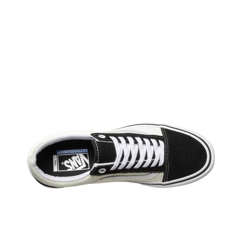 Vans Old Skool Slip-Resistant Cushioning Wear-Resistant Breathable Low-Top Skateboard Shoes Men's Black White-2
