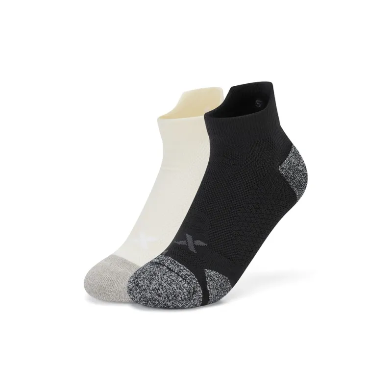 XTEP Ankle Socks Women's 2 Pack Ecru/Black-0