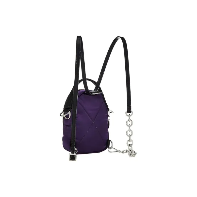 DIESEL Nylon One Shoulder Double-Shoulder Handbag Mini Women's Purple-2