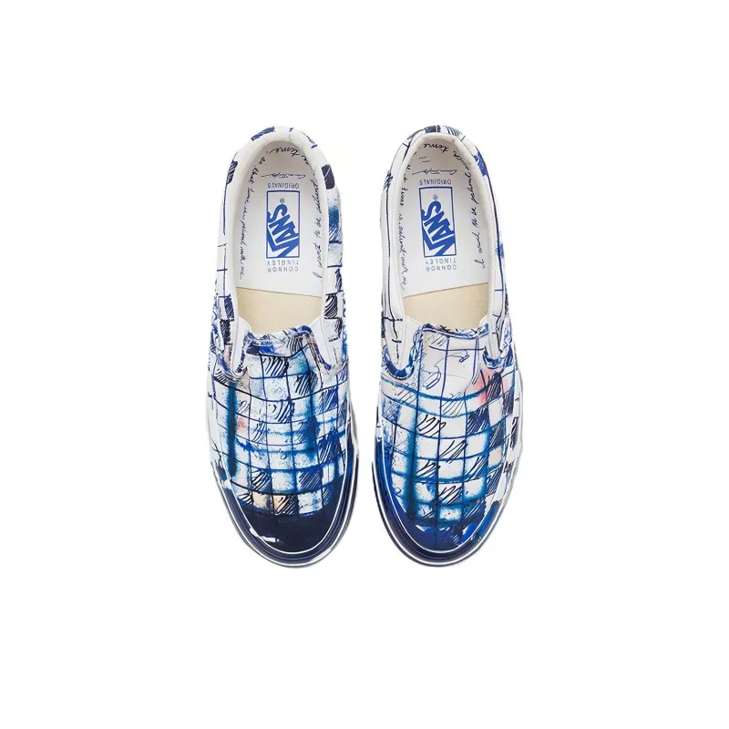 Vans Classic Slip On Lx Connor Tingley Checkerboard White Blue-3