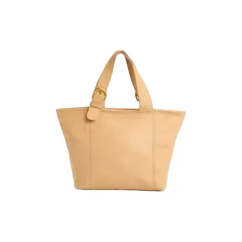 COACH Waverly Glove Tanned Leather Handbag Large Size Women's Flesh