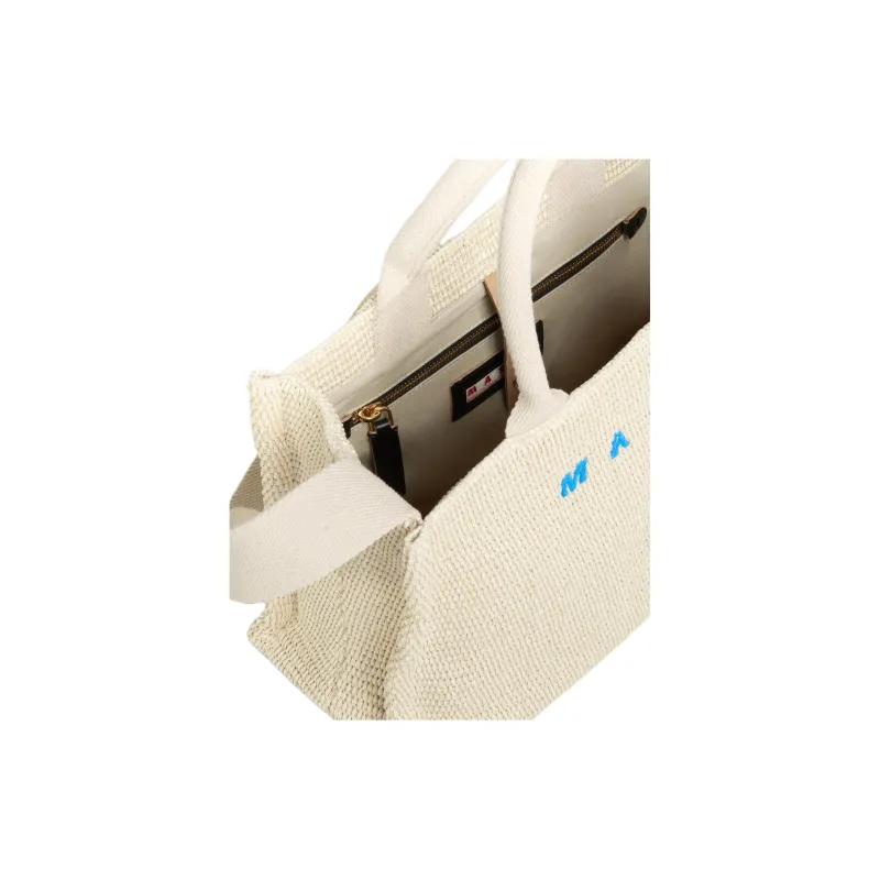 MARNI Tropicalia Logo Embroidered Small Tote Bag-4