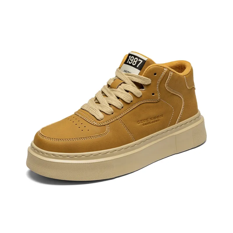 OFFER-AITR Slip-Resistant Breathable Height Increasing Mid-Top Skateboard Shoes Men's-11