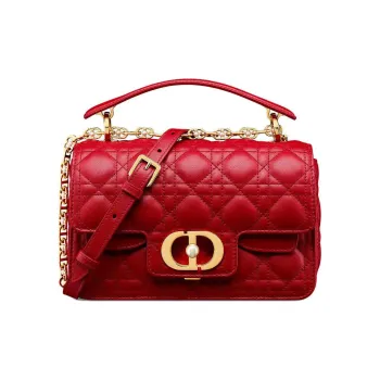 DIOR Small DIOR Jolie Top Handle Bag Calfskin Women's Red
