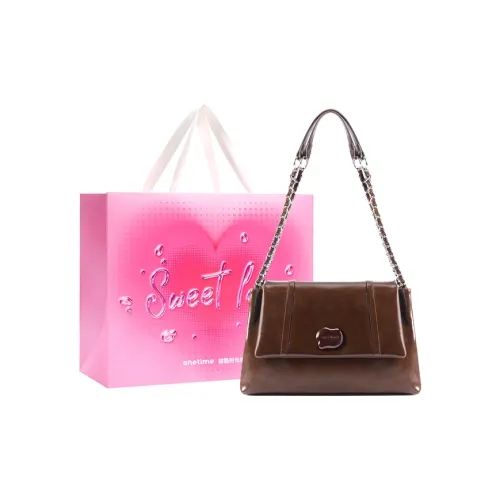 ONE TIME Synthetic Leather Small Bubble Gummies Flap Bag Crossbody Bag Shoulder Bag Women's Cocoa Brown