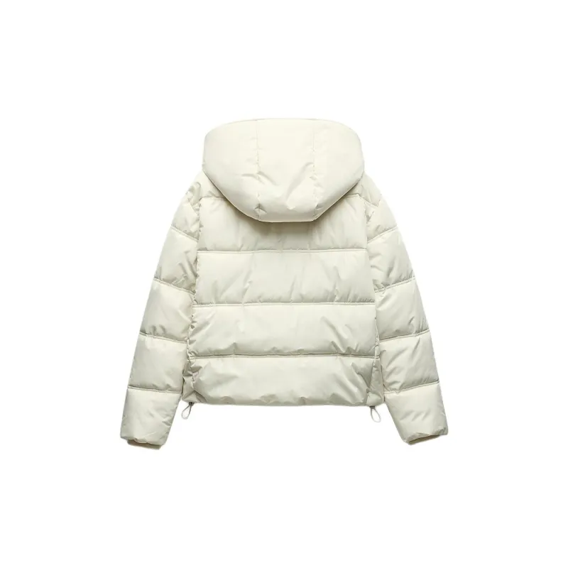 ZARA Puffer Jacket Women's Beige-1