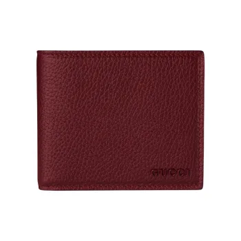GUCCI Leather Wallet Women's Red