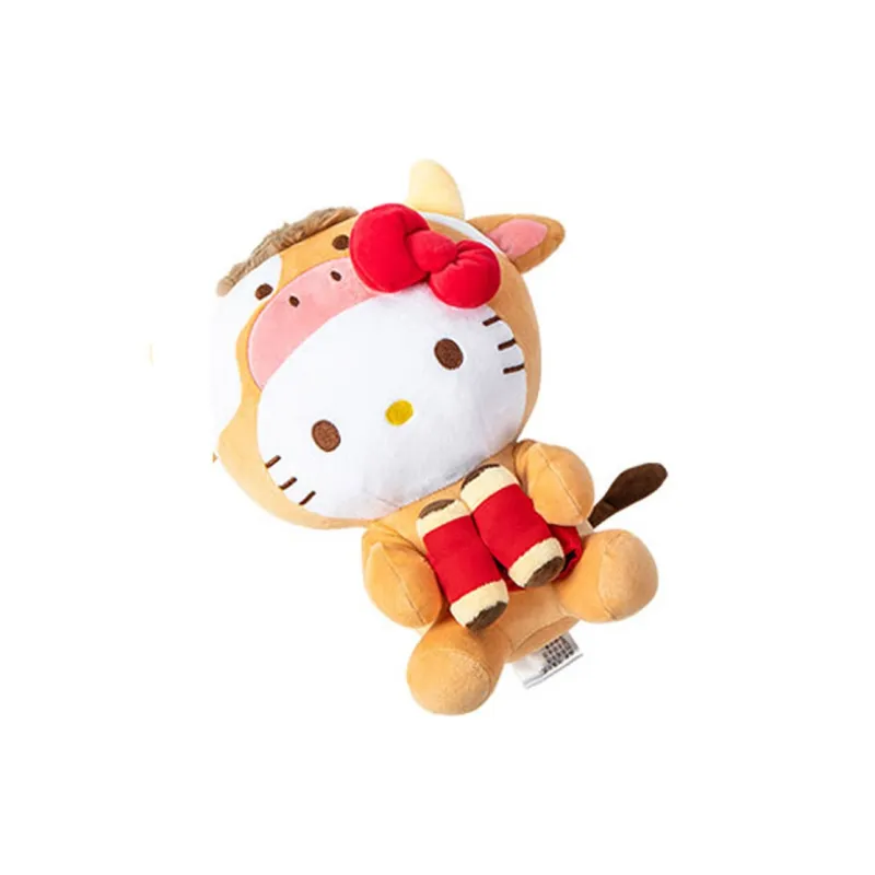Sanrio Liuo/Hello Kitty Hello Kitty, Ox Year Collection Dolls Plush Doll 11cm Height-2