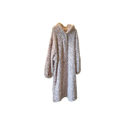 METE WHALE MT Pajama Robe Women's Pink Leopard Print