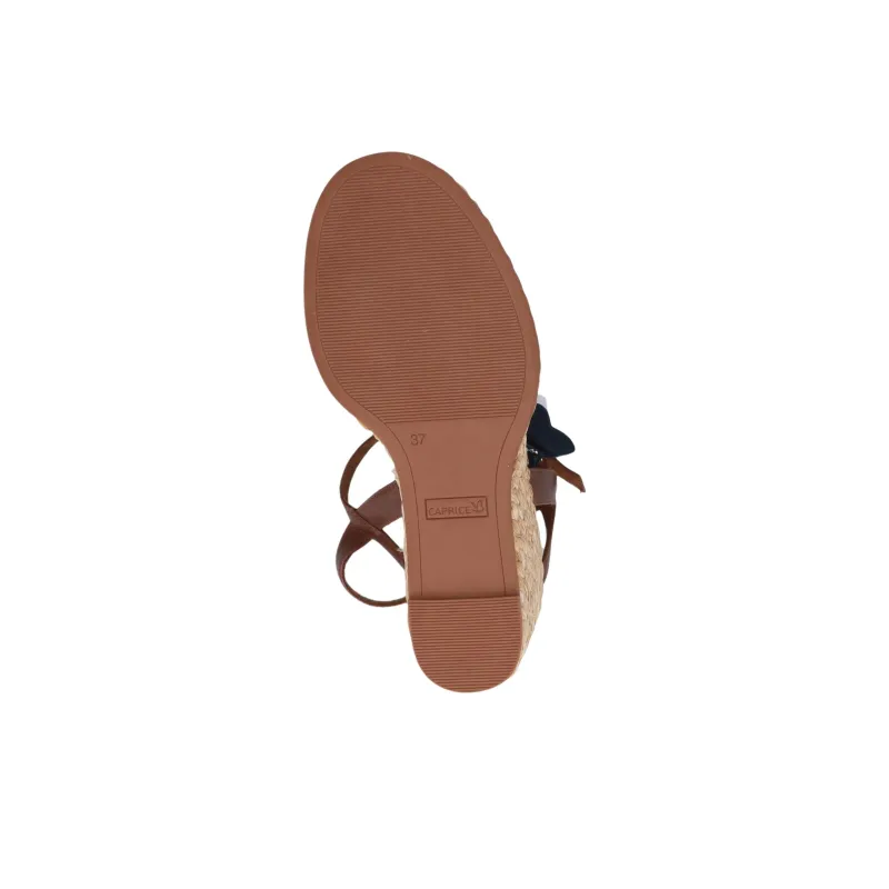 CAPRICE Breanna Strap Sandals 7.5cm Women's Brown-6