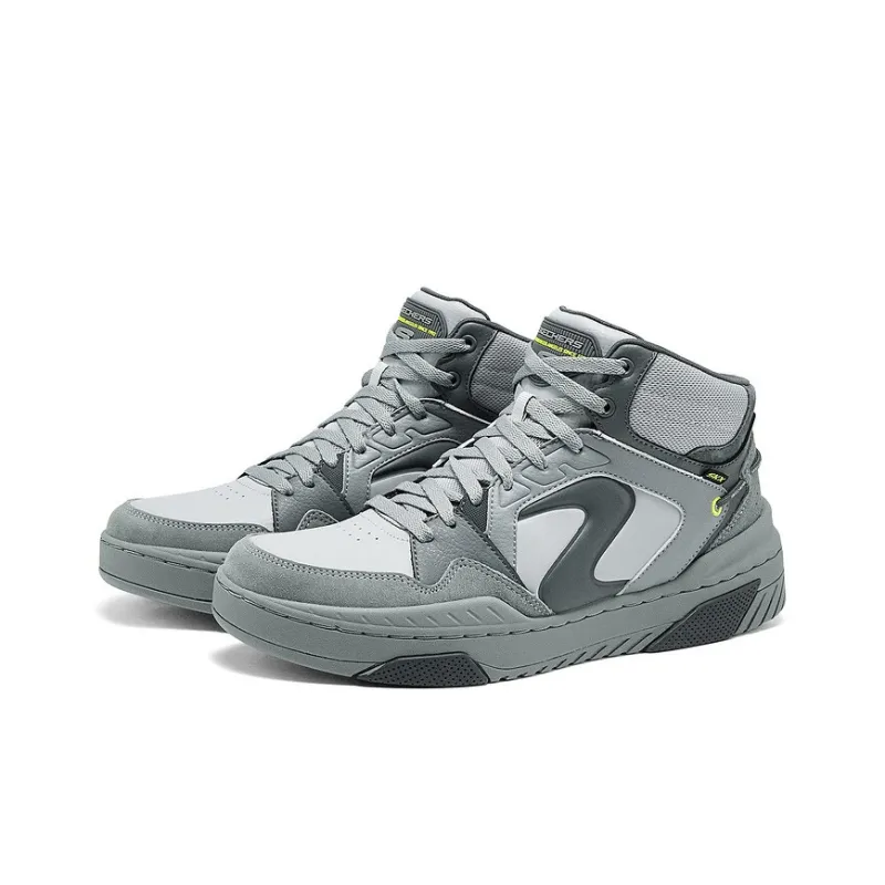 Skechers Anti Slip Wear Resistant Mid Top Casual Shoes Men's Gray-2