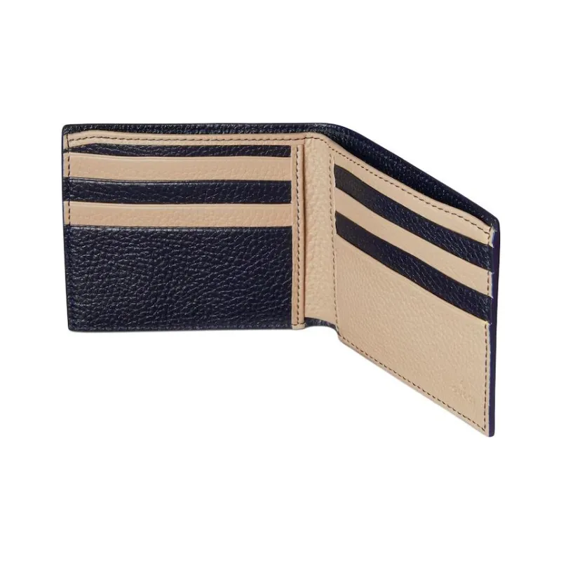 GUCCI Leather Wallet Small Size Unisex Dark Blue-2
