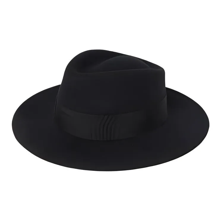 Borsalino Merino Wool Top Hats Unisex Black-1