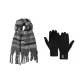 Gray Scarf+Matching Style Gloves