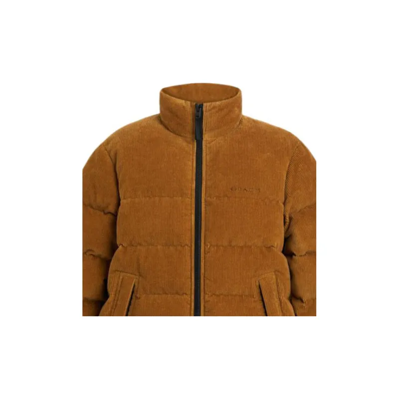 COACH Corduroy Down Jacket Down Jacket Men's Light Brown-5