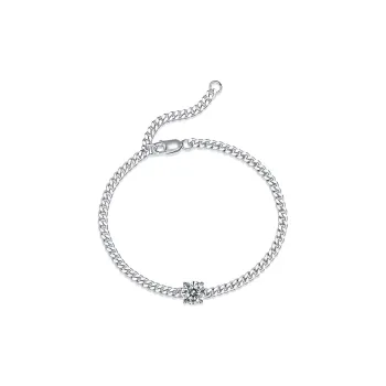 WUMZK 925 Silver Mohsunnite Bracelets Women's