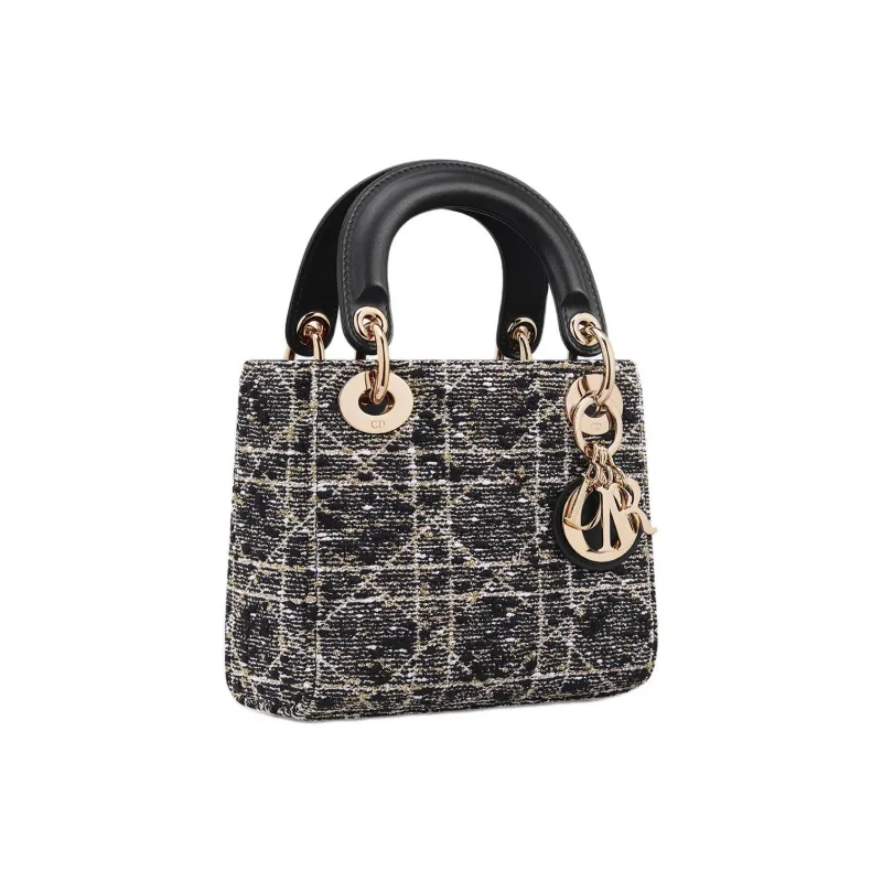 DIOR Lady Dior Cotton Lady Dior Bag, Shoulder Bag, Crossbody Bag, Handbag Mini Women's Black-2