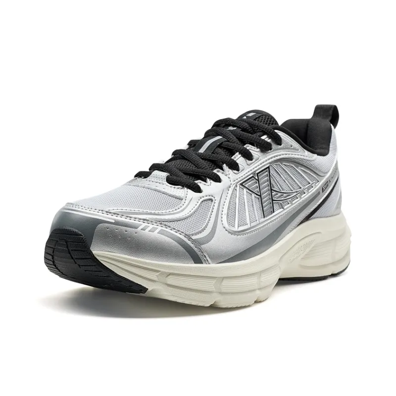 XTEP Absolute Dust 6.0 Anti Slip Wear Resistant Low Top Running Shoes Men's Silver Gray Black-2