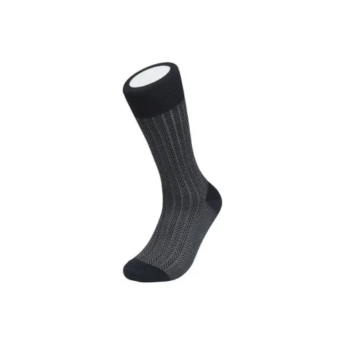 AOC Mid-Calf Socks Men's 1 Pack Black Gray Color