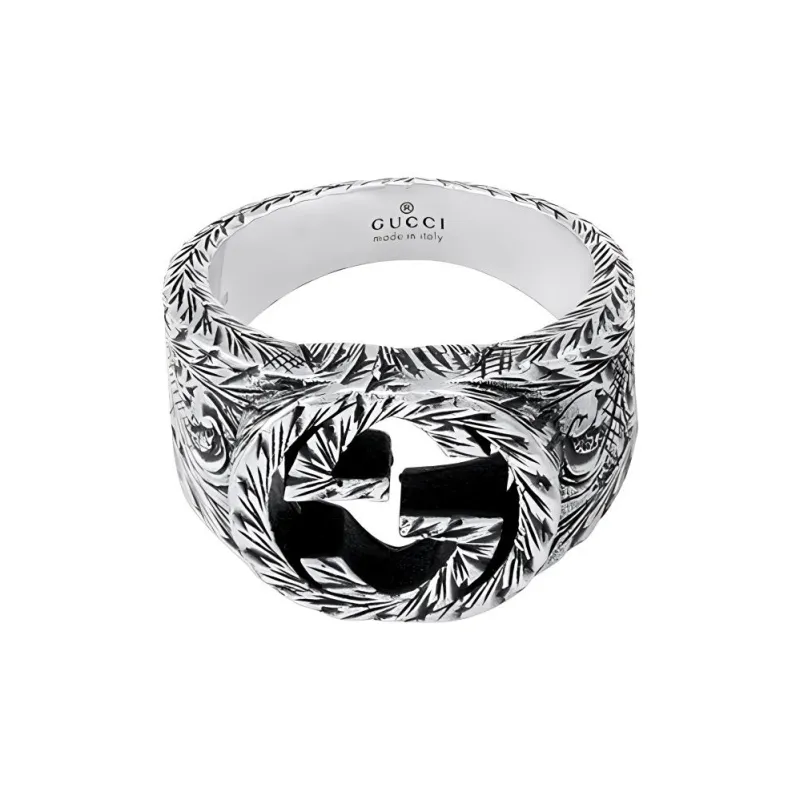 GUCCI 925 Sterling Silver Rings Unisex Silver-1