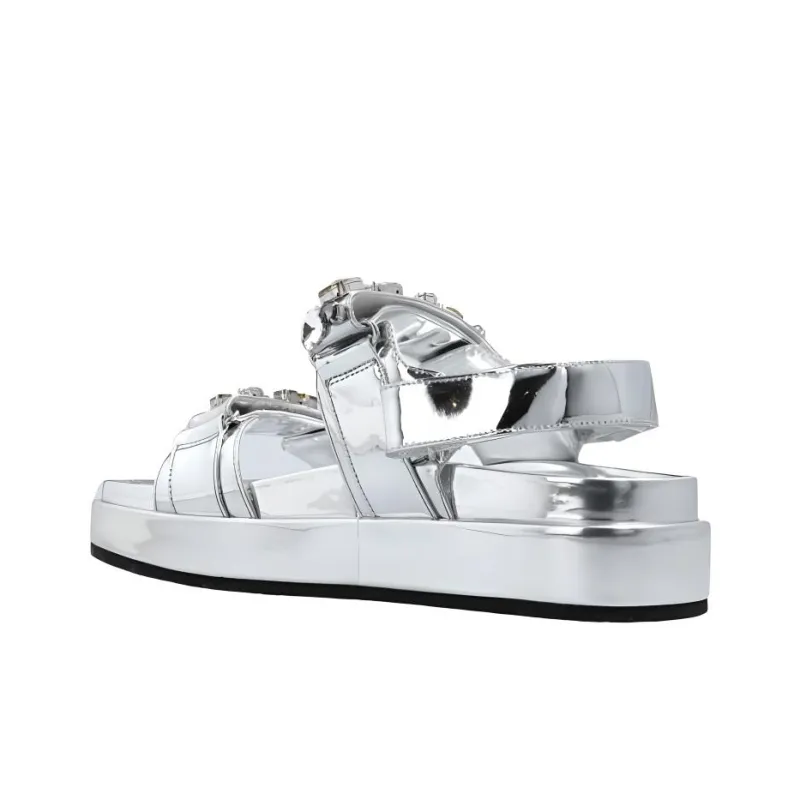 TORY BURCH Strap Sandals 3cm Women's Silver-3