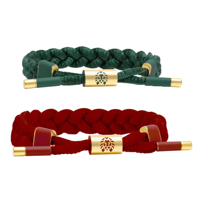 Rastaclat Polyester Small Lion Woven Bracelet Unisex-2
