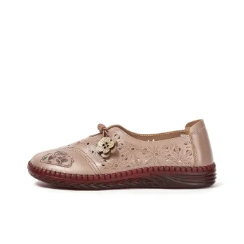 Old Meihua Casual Single Shoes Women's Apricot