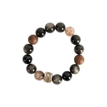Red All Year Round Obsidian Bracelets Men's