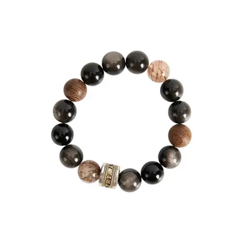 Red All Year Round Obsidian Bracelets Men's