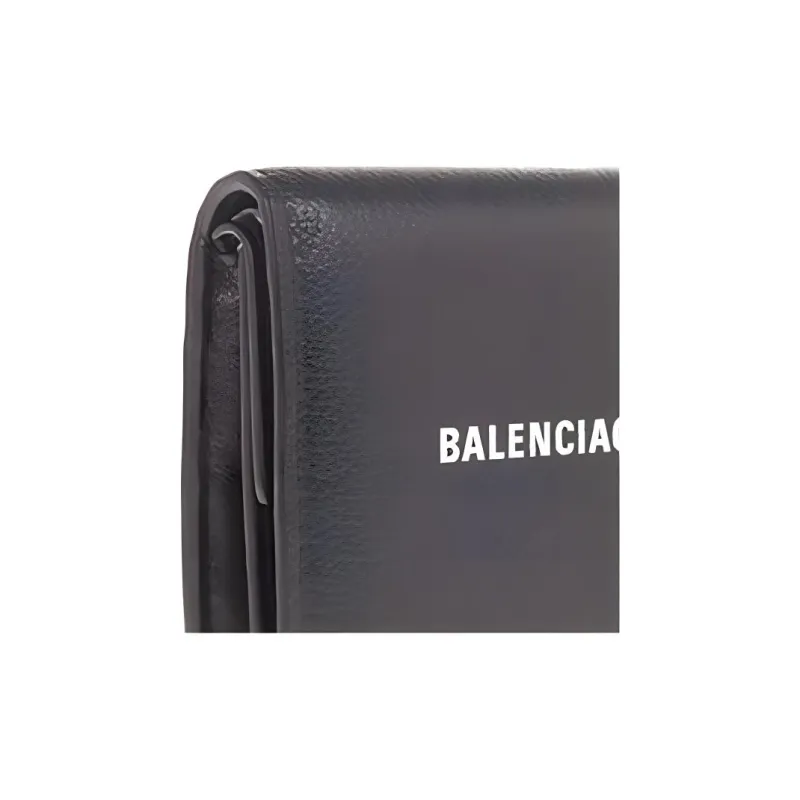 Balenciaga Balenciaga Luggage Collection Grained Leather Wallet Women's Black-2