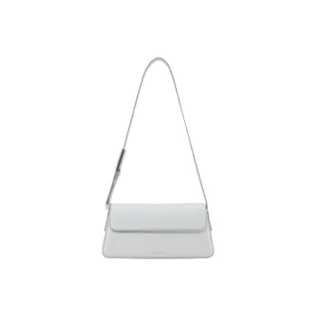 CALVIN KLEIN Synthetic Material Shoulder Bag Medium Size Women's Moon White